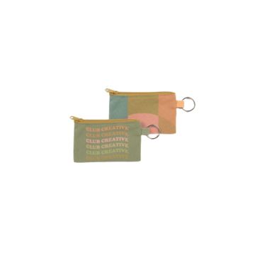Full Color Cotton Card Pouch with Keyring